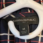 Banana Republic Navy Checkered Sleeveless Blouse Photo 1