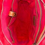 Dooney & Bourke  Red Lexington Pebbled Leather Tote Bag | Brown Handles Photo 10