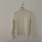 J.Crew  lettuce hem mock neck white long sleeve top Photo 1