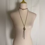 INA Boho Layered Necklace Set – Geometric Choker & Long Pendant with Tassel Photo 0