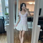 Love Shack Fancy NWT  Amini printed satin-jacquard mini dress Photo 2