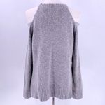 J.O.A. Gray Angora Blend Cold Shoulder Sweater Size Medium Photo 4