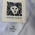 Anne Klein Blue White Plaid Sleeveless Belted Midi Dress – Size 16 Photo 5