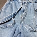 American Eagle  Outfitters High Rise Mom Jeans Womens 4 Belted Paperbag Waist Photo 7