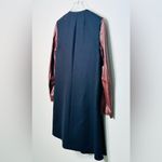 Theory Quennel Navy Blue Wool Brown Leather Sleeve Jacket Coat Size L NWT Photo 8