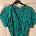 Apricot Lane NWT Hummingbird short button front green tie dress, L Photo 4