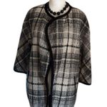 Cynthia Rowley Black and White Plaid Wool Blend Cardigan - XS, EUC Photo 1