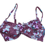 Xhilaration Juniors' Mauve Floral V-Wire Tie Front Bikini Top - Size D/DD - NWT Photo 0