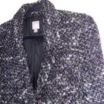 J.Jill S Black Tweed Pea Coat Longline Jacket Photo 1