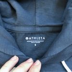 Athleta  • Sundown Hoodie sweatshirt Washed Black grey pullover cropped pocket Photo 3