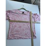 Cynthia Rowley Pajama Set Women's Medium Long Sleeve Pink Floral Drawstring Photo 5