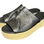 Vince  Solana Black Leather Platform Espadrille Sandal Mule Size US 6 EU 36‎ Photo 0