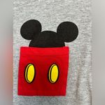 Disney  Mickey Mouse Pocket Cropped Heather Gray T-Shirt L Photo 4