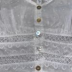 Twine & String NWT-dainty lace/ruffle top Photo 4
