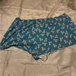 Cacique Teal Butterfly Print Women's Sleep Shorts Photo 3