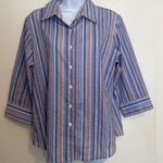 Fox Croft Pastel Striped Button Front Shirt Photo 0