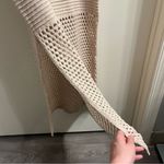 LaLavon Rosette Crochet Midi Dress Large Tan Photo 6