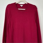 J.Jill Red Crewneck Long Sleeves Women’s Pullover Sweater Photo 2