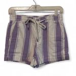 American Eagle AE High-Waisted Short Purple White Striped Shorts XS Photo 0
