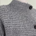 Fisherman out of Ireland merino wool gray button front wrap sweater size large Photo 5