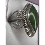 Green Chalcedony Gemstone 925 Sterling Silver Vintage Ring Size 5 Photo 4