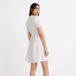 Madewell  White Tie Front Poplin Mini Dress size 2 Photo 4