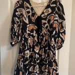 TCEC  Abstract Pattern Dress with Puff Sleeves Photo 0