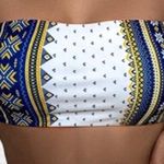 SheIn Tribal Bandeau Lace Up Back Bikini Top Photo 0