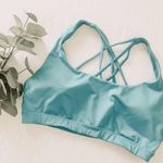 Victoria's Secret VSX SPORT Victoria’s Secret Sky Blue Strappy Racer Back Sports Bra. Size Medium Photo 2