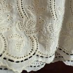 MINT by JODI ARNOLD | Embroidered Cotton Silk Eyelet Babydoll Split Neck Tee | 2 White Photo 4