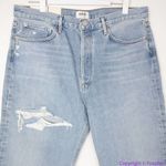 AGOLDE NEW 90s crop mid rise loose straight jeans in echo wash, 32 Photo 6