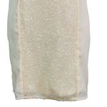 MM Couture Miss Me Dress Small Cream Strapless Ruched Sequins New Photo 8
