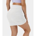 Halara White High Waisted Ruched Slim Bodycon Side Pocket Mini Skirt Sz XS Photo 46