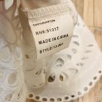 Solitaire  Swim Embroidered Cut Tunic Blouse Sz SMALL 3/4 Sleeve Round Photo 4