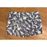 Ann Taylor LOFT Women's Shorts Size 2 Linen Cotton Floral Blue Photo 4