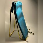 Vntg Rare Blue Hobo International Clip 2 Sided Zip Leather Coin Purse Wallet Photo 2