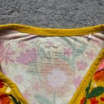 Women’s Medium Little Sleepies Short Sleeve Pajama Top VNeck Sunny Garden Floral Yellow Photo 1
