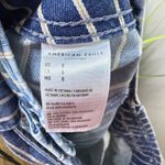 American Eagle Stretch Highest Waist Mom Shorts Acid Wash Stripes SZ 8 Paperbag Photo 9