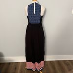 Artisan NY Black Blue Red Sleeveless Maxi Dress Size XS Photo 8