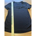 Athleta Top Womens Size Small Short Sleeve T-Shirt Lightweight Black Preppy Photo 3