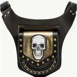 Gothic Waist Bag, Faux Leather Black Photo 0