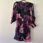 EXPRESS | Floral Long Sleeve Dress - Purple and Pink Photo 6