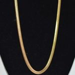 Source Unknown Rare Vintage Liquid Gold Tone Herringbone Everyday Statement Necklace Photo 0