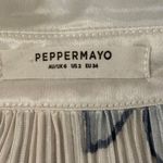 Peppermayo  Floral‎ Pleated Shirt Button Front Long Sleeve Women's Top Photo 5