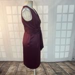 JS Boutique Purple Satin Sleeveless Fully Lined Knee Length Cocktail Dress Sz 6 Photo 4