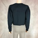 CIRCUS NY Blouson Sleeve Terry Black Sweatshirt NWT MEDIUM Photo 8