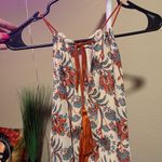 BB Dakota Cream and Orange Midi Dress with Floral Pattern Photo 3