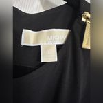 Michael Kors  Sleeveless Black Midi Dress Belted Shoulder Zipper size XL Photo 2
