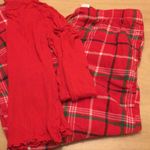 Womens 2Pc plaid pj top & pants set Red Size Small/Medium Photo 4