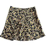 Free People Phoebe Mini Skirt Daisy Print Black Size 2 Y2K Photo 1